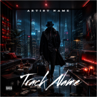 Black Urban Noir Music Sampul Album Template