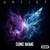 Black Futuristic Music Album Cover Album Cover template