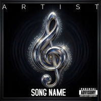 Black Futuristic Music Album Cover Album Cover Portada de Álbum template
