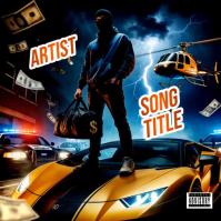 Black Futuristic Music Album Cover Album Cover Video Обложка альбома template
