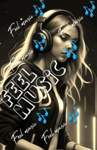 Black Futuristic Music  Tabloid template