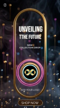 Black Futuristic New Collection Launch Instagram Reel Video template
