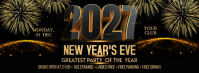 สีดำ New Year's Eve Party Фотография обложки профиля Facebook Template