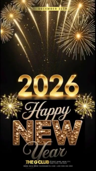 Black Futuristic Newyear Countdown Instagram Story template