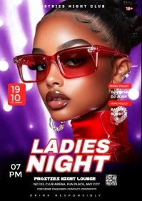 Black Futuristic Night Party Design Template  A3