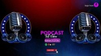 Black Futuristic Podcast  Digital Display (16:9) template