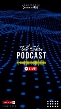 Black Futuristic Podcast Talk Show  Digital Display (9:16) template