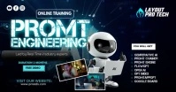 Black Futuristic Promt Engineering  Facebook Shared Image template
