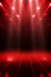 红色 Red Stage Lighting Poster Template