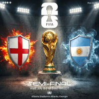 Black Futuristic Soccer Semi-Final Square Video Vierkant (1:1) template