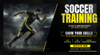 Black Soccer Training Twitter Post Template