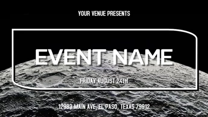 Black Futuristic Space Event Promotion Digital Display Video Template ...