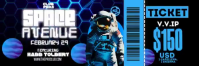Black Futuristic Space-Themed Event Email Header Video template