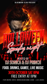 Black Futuristic Spooky Halloween Graphics Youtube Short template