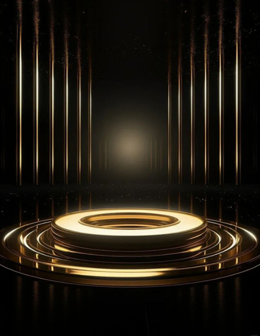 Black Futuristic Stage Design Template | PosterMyWall