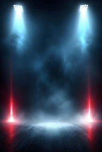 Black Futuristic Stage Performance Poster template