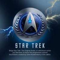 Black Futuristic Star Trek Day Instagram Post Instagram-Beitrag template