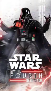 Black Futuristic Star Wars Day Instagram Story Video template