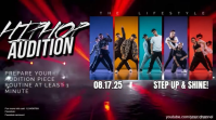 Black Futuristic Step Up & Shine: Audition For The Dance Crew Youtube Thumbnail template
