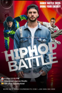 Black Futuristic Step Up & Shine: Audition For The Dance Crew Poster Plakat template