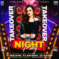 Black Futuristic Takeover Night Instagram Post template
