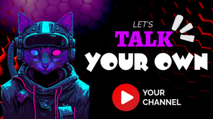 Black Futuristic Talk Podcast Digital Display (16:9) template