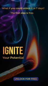 Black Futuristic The "ignite Potential" Viral Ad Hook  Keywords: Instagram Story template