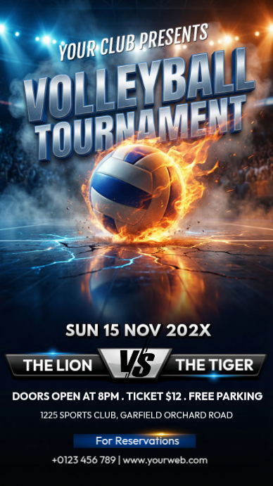 Volleyball Tournament Template | PosterMyWall