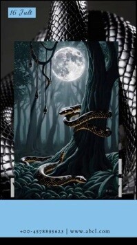 Black Futuristic World snake day Instagram Story template