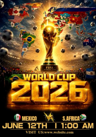 Black Futuristic World Cup 2026 A3 Video template