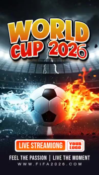 Black Futuristic World Cup 2026 Instagram Reel Video Instagram-Reel template