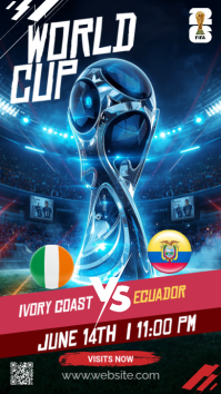 Black Futuristic World Cup Match Promotion Instagram Story Indaba yaku-Instagram template