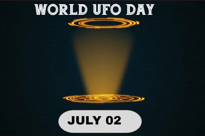 Black Futuristic World Ufo Day Design  Poster template