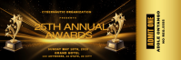 Black Gala Night Award Ticket Banner 2' × 6' template