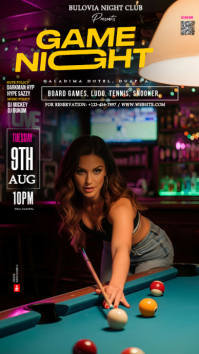 Black Game Night Event Instagram Story template