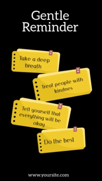 Black  Gentle Reminder Instagram Story template