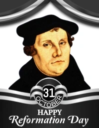 Black Geometric 31 October Reformation Day Celebration  Flyer (us Letter) template