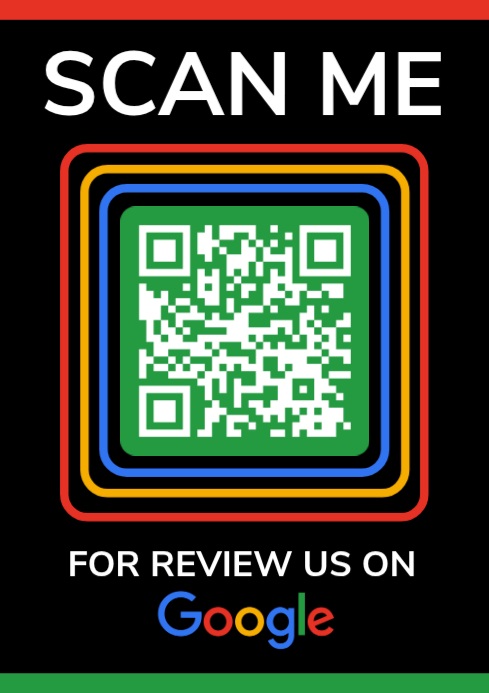 Plantilla de Black Geometric Google Review Qr Code Poster A4 | PosterMyWall
