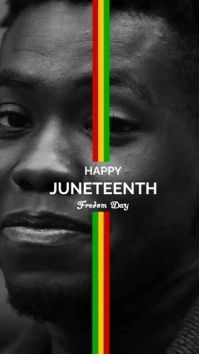 Black Geometric Happy Juneteenth  Instagram S template