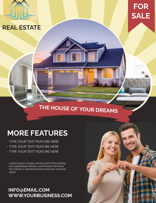 Copy of Black Geometric Real Estate House For Sale Fl | PosterMyWall