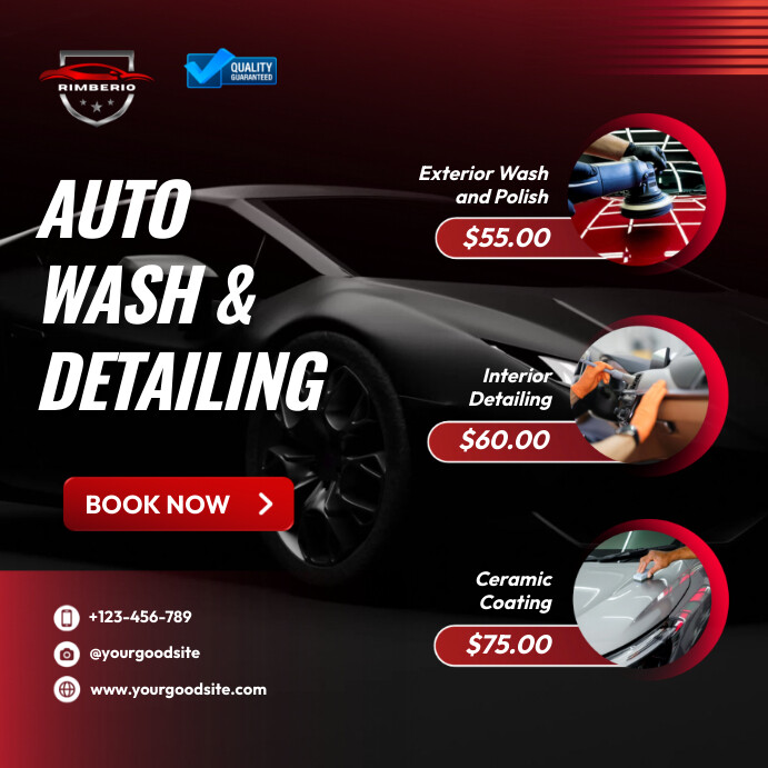 Copy of Black Geometric Red And Black Photo-centric C | PosterMyWall