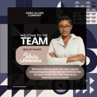 Black Geometric Welcome To The Team Video Flyer – Corporate Greeting & Onboarding Card Template Inst Instagram Post