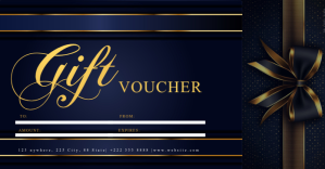สีดำ Gift Voucher Facebook Shared Image Template
