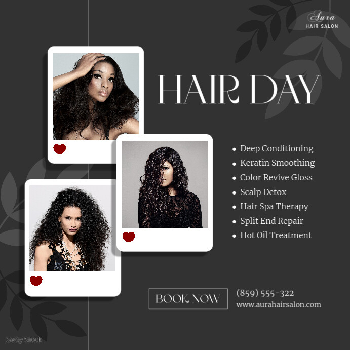 Black girl hairdresser design Сообщение Instagram template