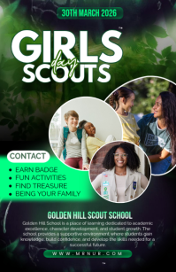 Black Girl Scouts Day Event Tabloid template