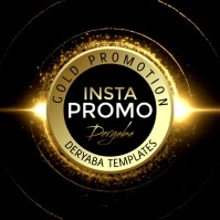 Black Gold Gradient Instagram Promo Promotion Logotipo template