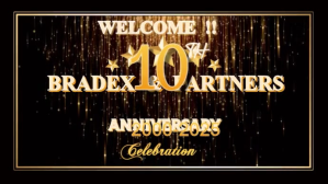 Black Gold Luxury Company Anniversary Celebration video design template Digitalt display (16:9)