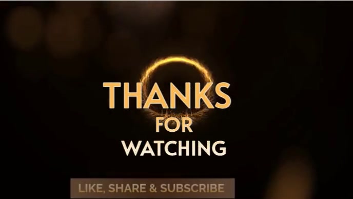 Black Gold Maximalist Thank For Watching  Youtube Thumbnail template