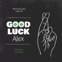 Black Good Luck Wish Square Video template