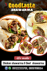 Black Goodtaste Shawarma  Pinterest Graphic template